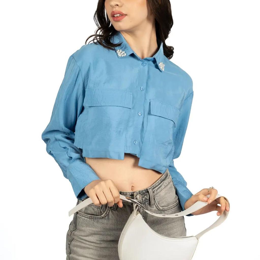 Skyline Boxy Crop Shirt