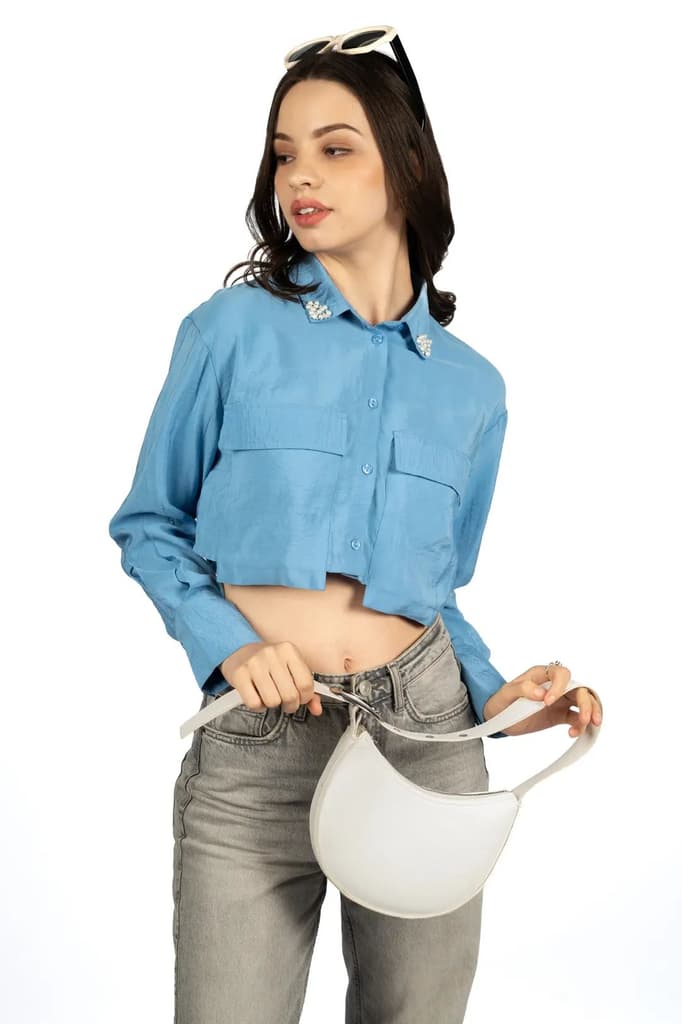 Skyline Boxy Crop Shirt