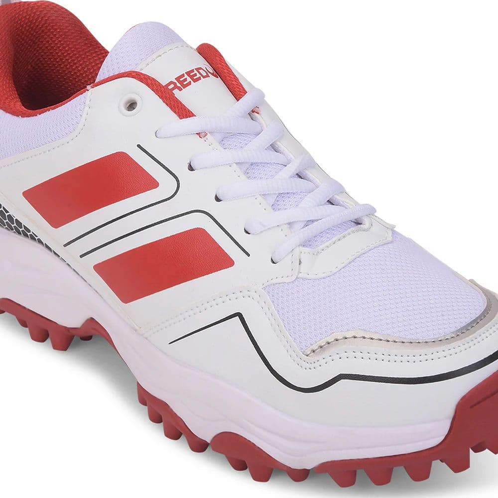 FREEDOM Red Sports Lace-Up Cricket Shoes For Men POWERPLAY By Liberty — photo 5
