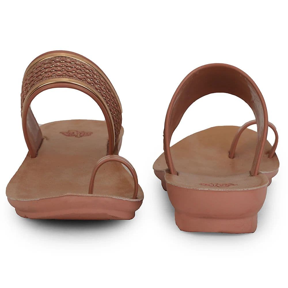 A-HA Peach Casual Toe Ring Slipper For Women LPU-14 By Liberty — photo 6