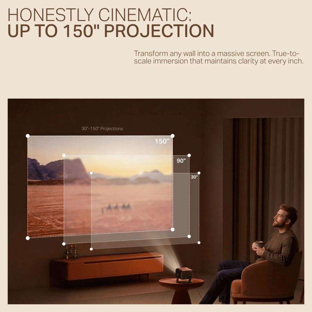 boAt Cinehead E1 | Smart Projector with 1080p Support, Android 13, and Up to 150” Big-Screen Viewing — photo 5