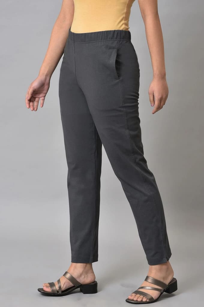 Grey Cotton Jersey Pants — photo 6