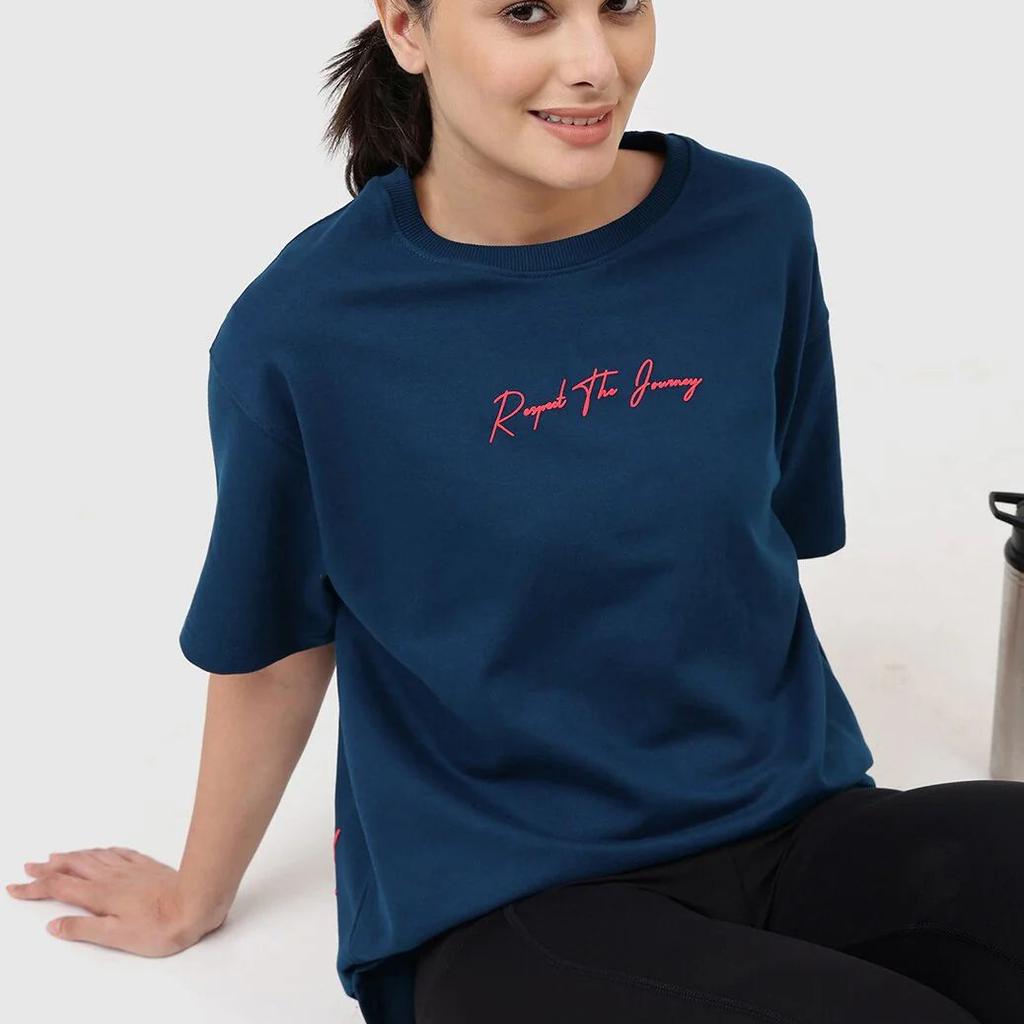 Respect The Journey Oversized T-shirt Teal