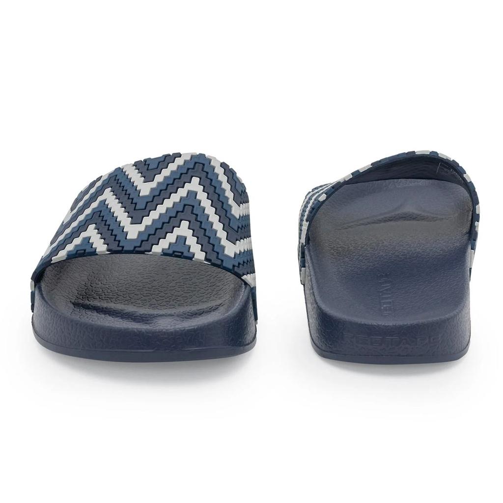 Womens Sliders in Blue and White | Casual Pool Sliders — photo 4