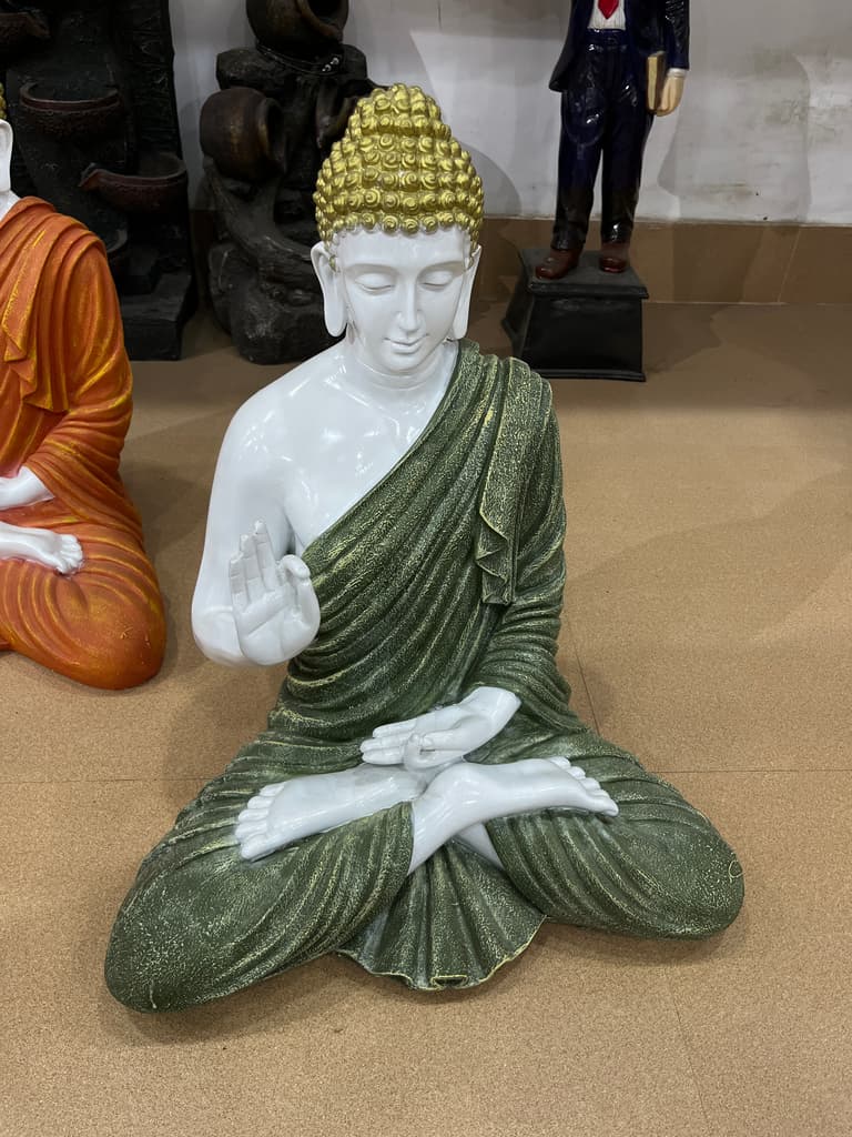 Buddha Statue | Sculpture | Bronze | Green