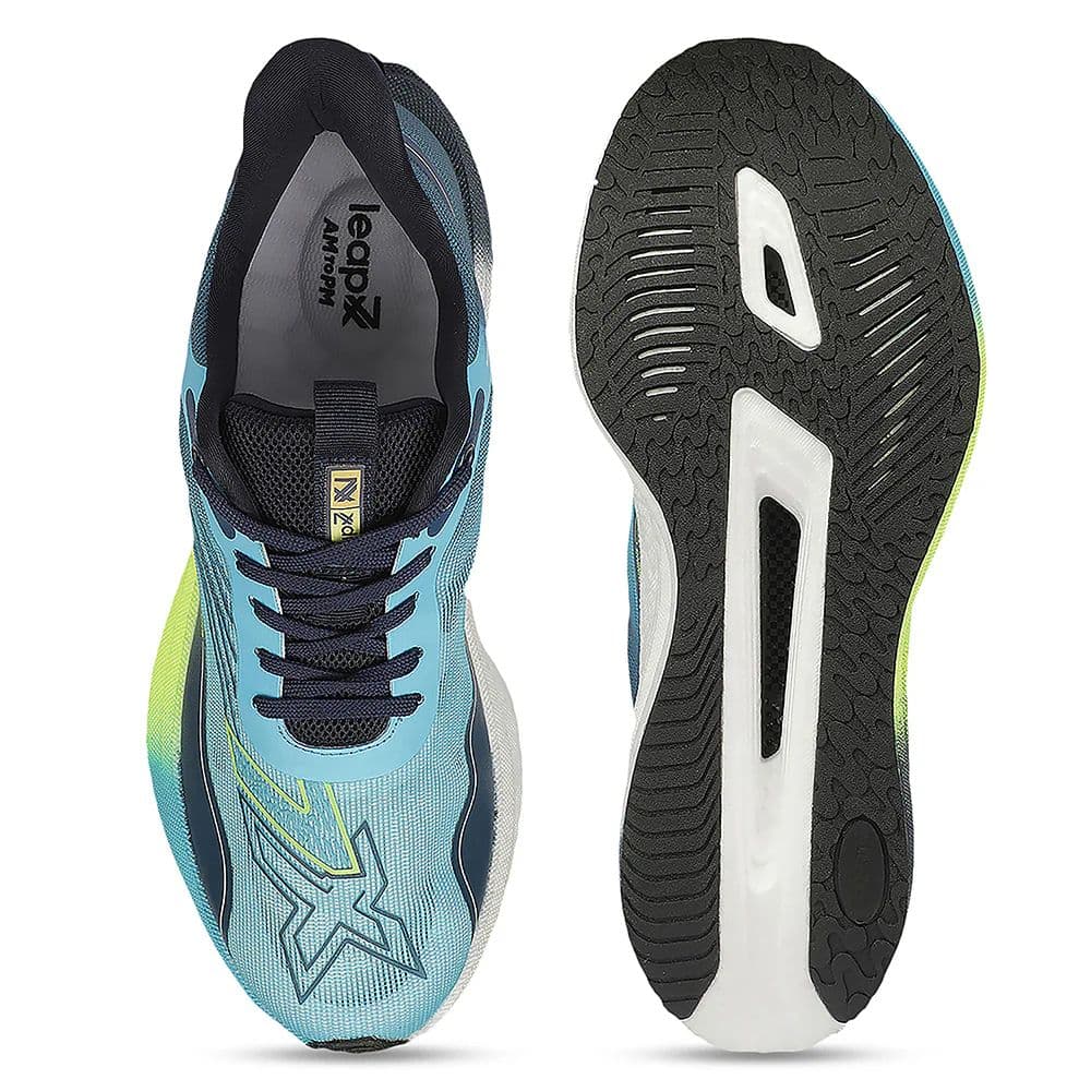 Leap7X ZLP-XM-19 Sea Green Sports Lacing Running Shoes for Men By Liberty — photo 4