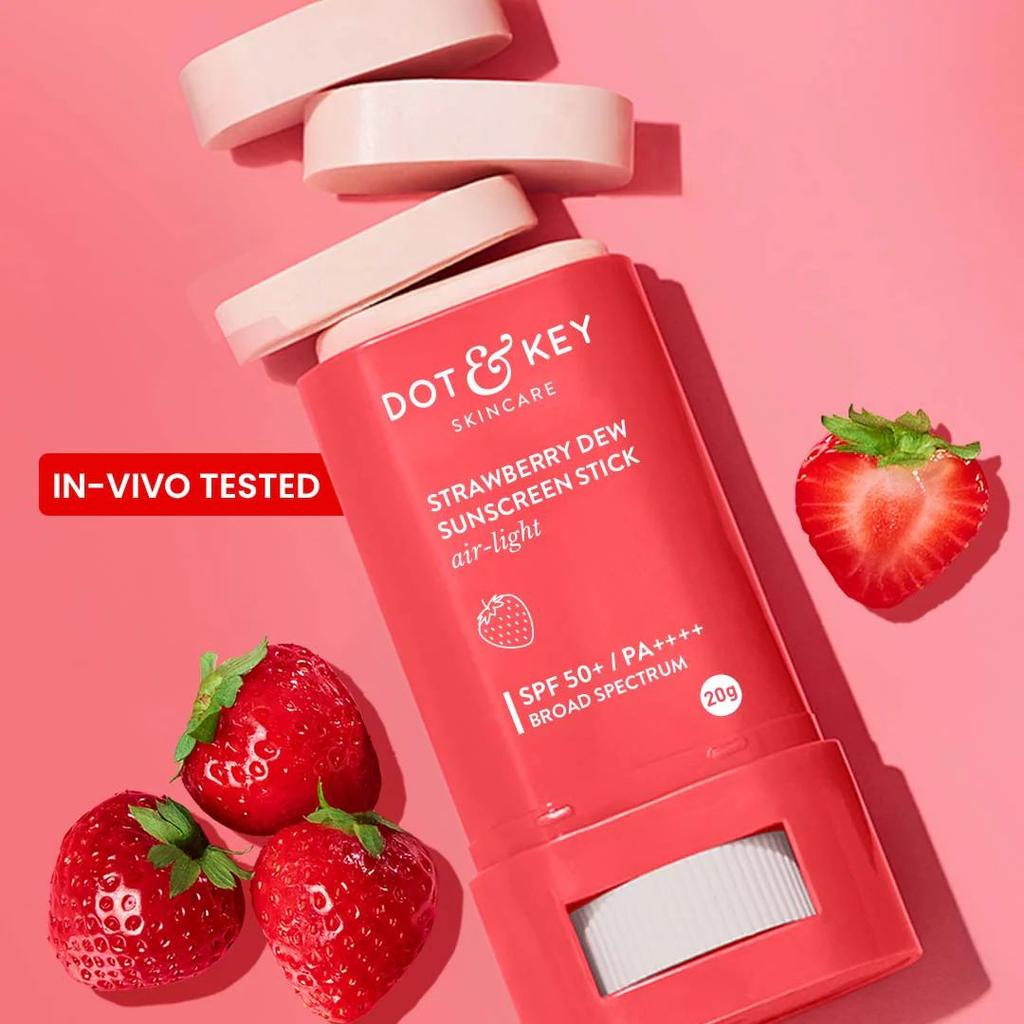 Strawberry Sunscreen Stick, In-Vivo Tested SPF 50+ PA++++ — 20g