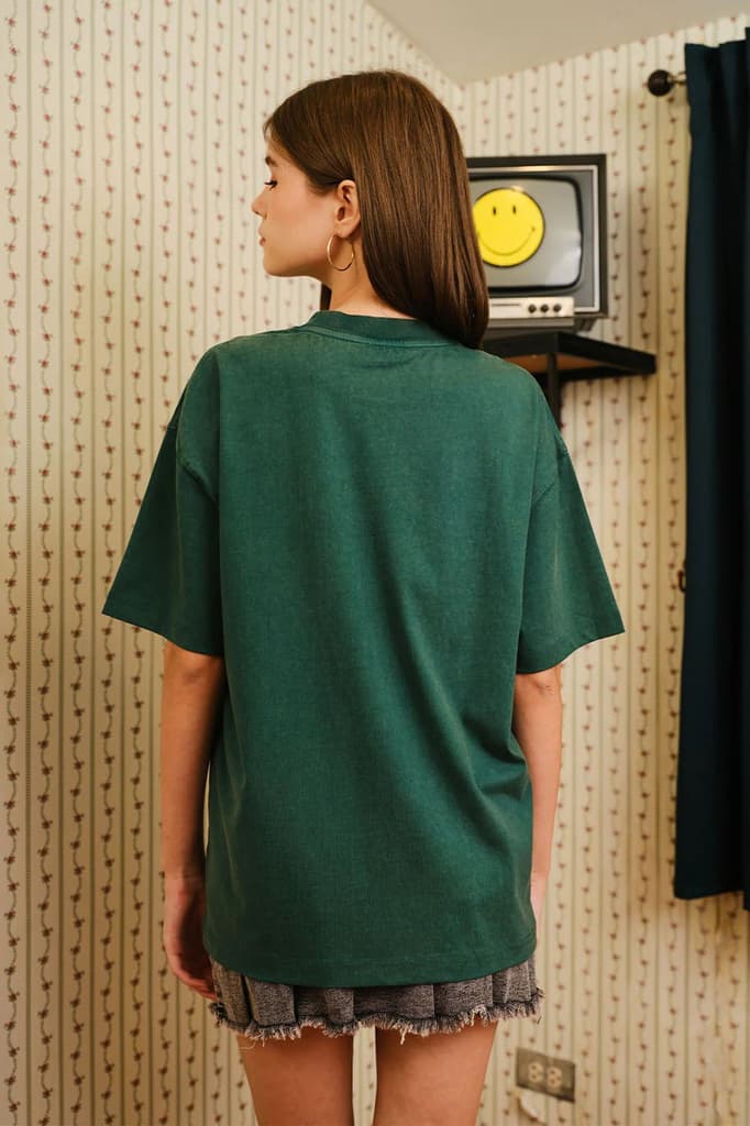 Bottle Green Smiley Originals x Bonkers Oversized T-shirt — photo 8