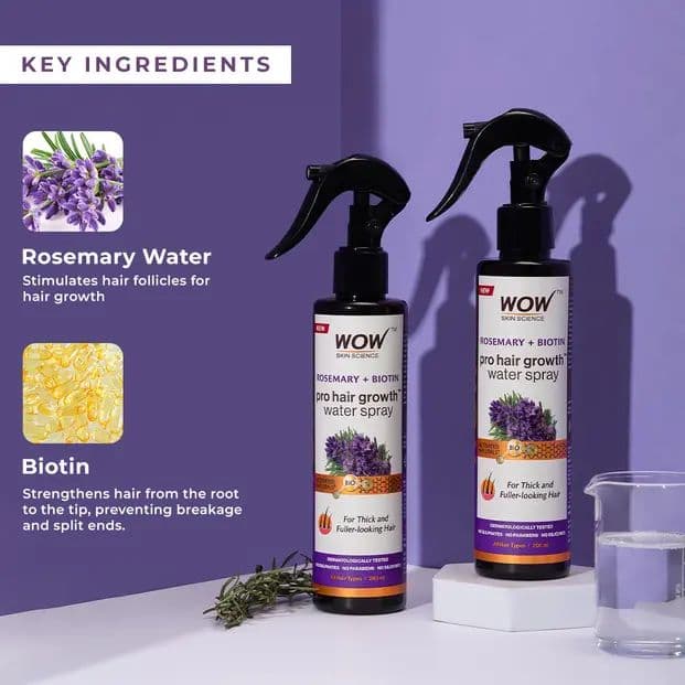 Rosemary & Biotin Hair Growth Water Spray Denser, Thicker Hair