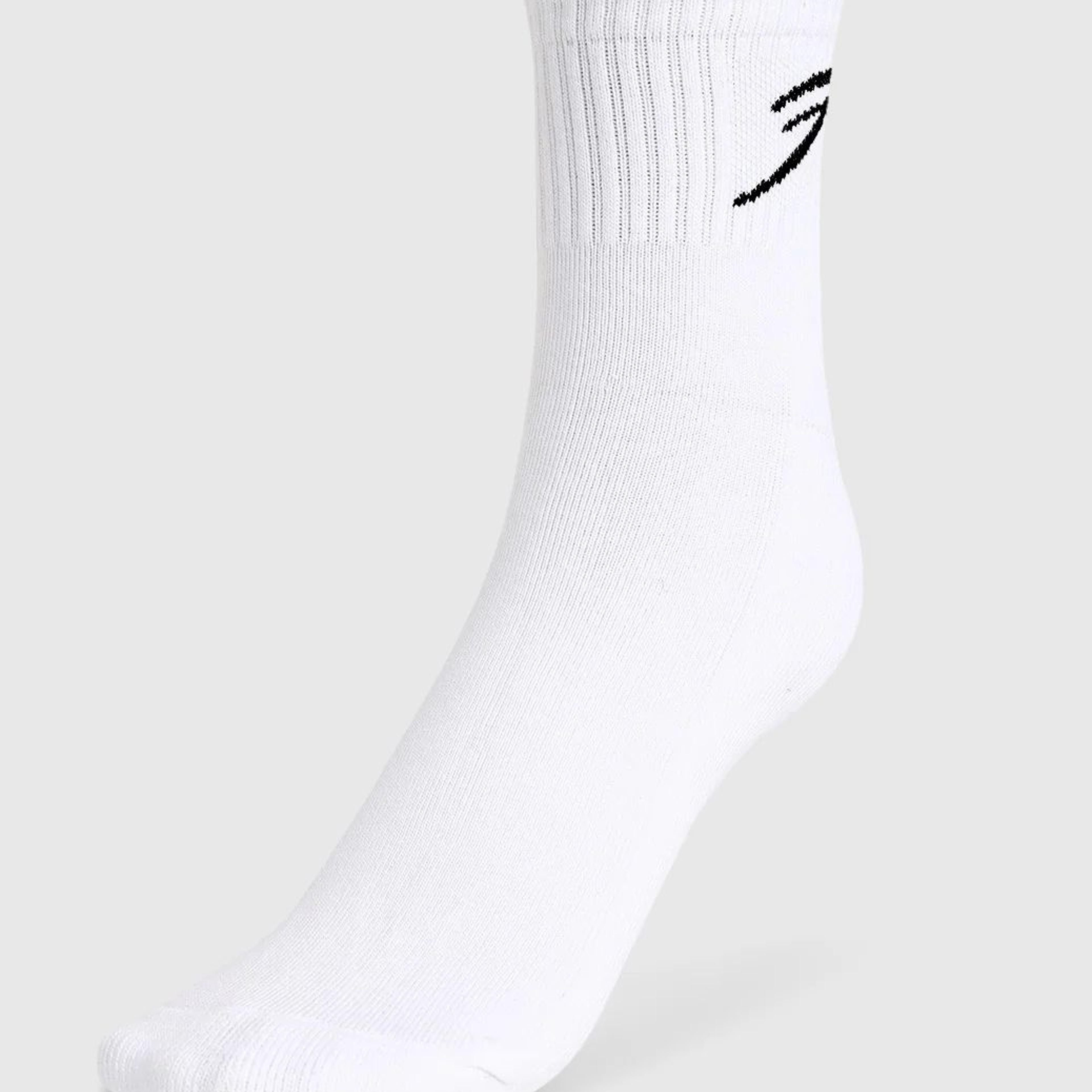 Classic Quarter Socks White/Black