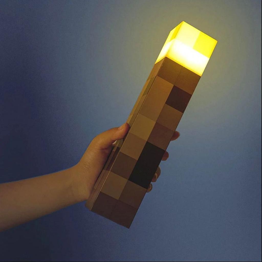 Minecraft Torch Light | LED Wall Mount &amp; Table Lamp Night Light