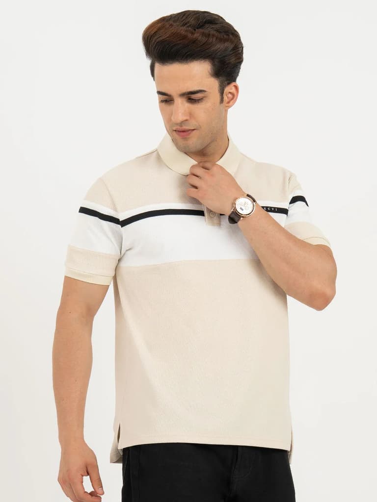 Polo T Shirts for Men in Beige | Classic Polo T Shirts — photo 6