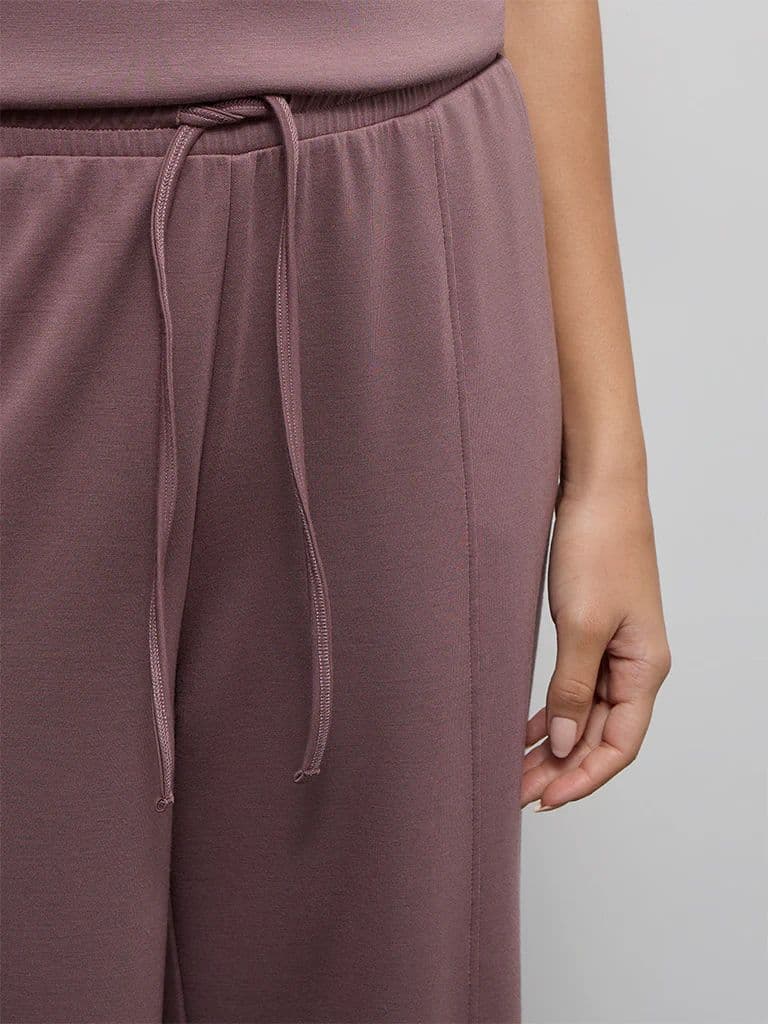 Wunderlove Dusty Pink Solid High-Rise Pants — photo 3
