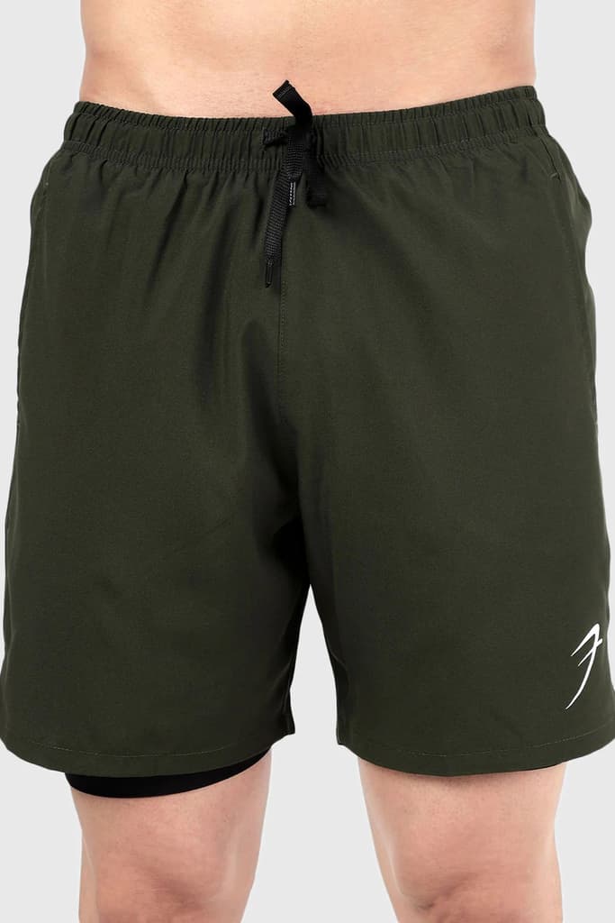 2 in 1 Compression Shorts Olive — photo 4