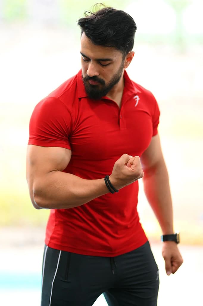 Polo T-shirt Maroon — S
