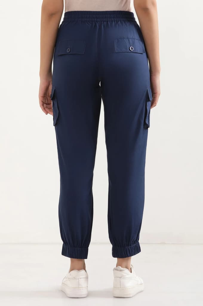 Blue Six Pocket Cargo Paants — photo 4