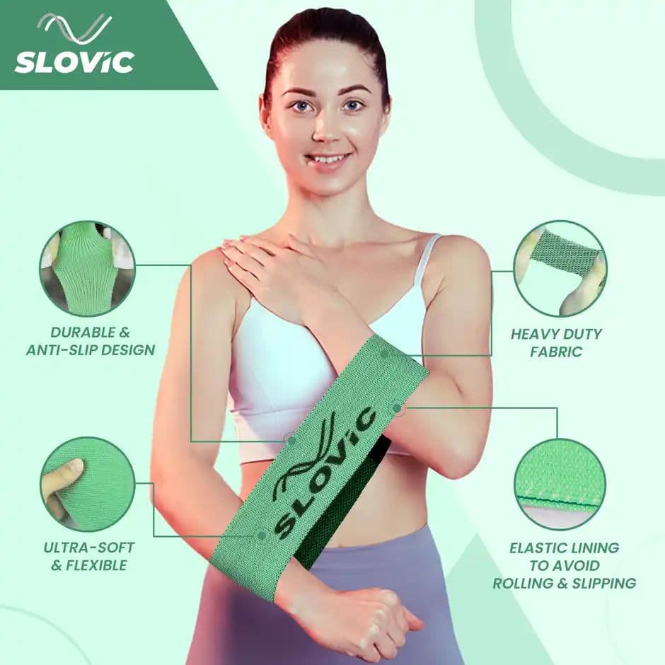 Slovic Fabric Resistance Bands | Anti-Slip Mini Loop Bands with Workout Guide — photo 3
