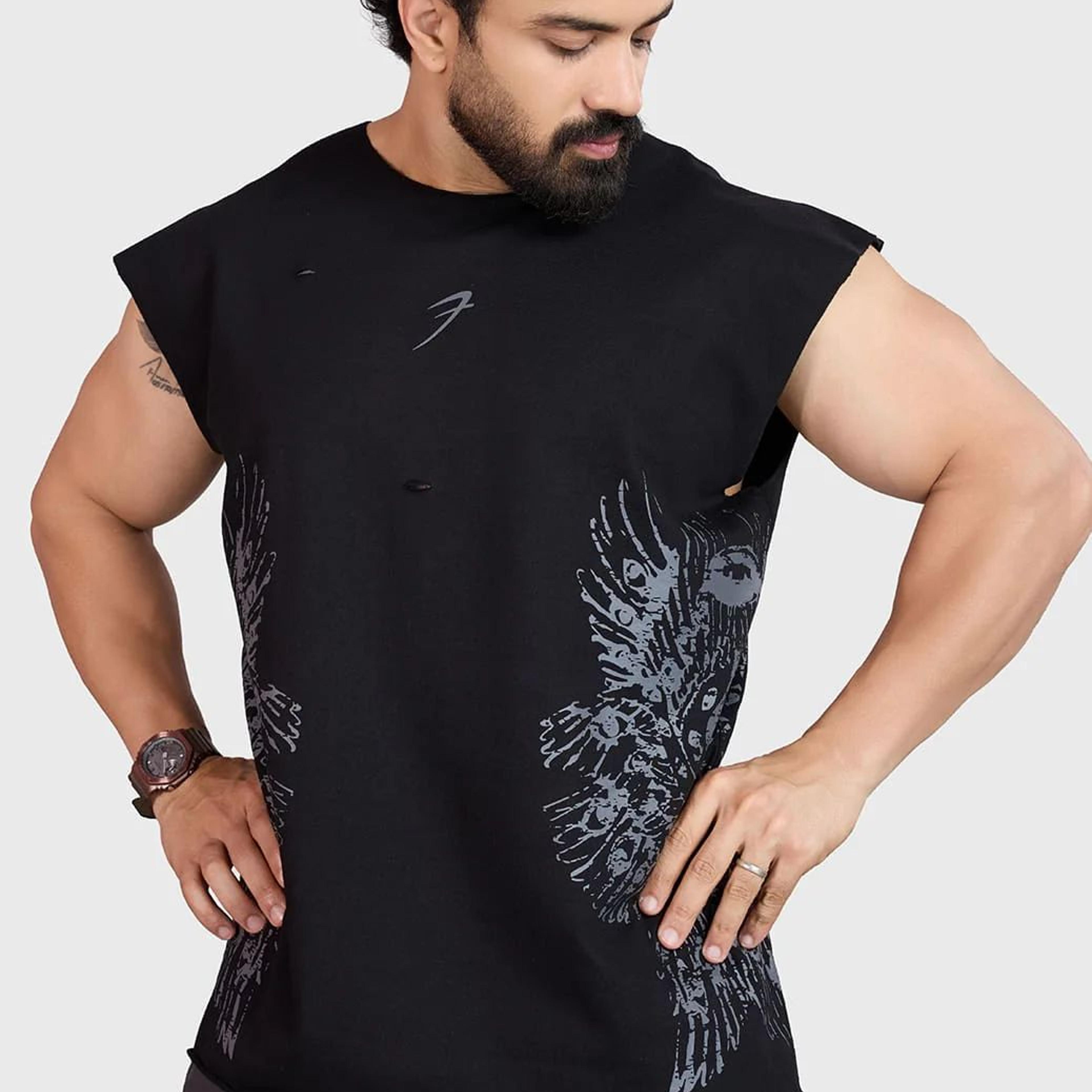 Raw Eagle Capsleeves Tank Black