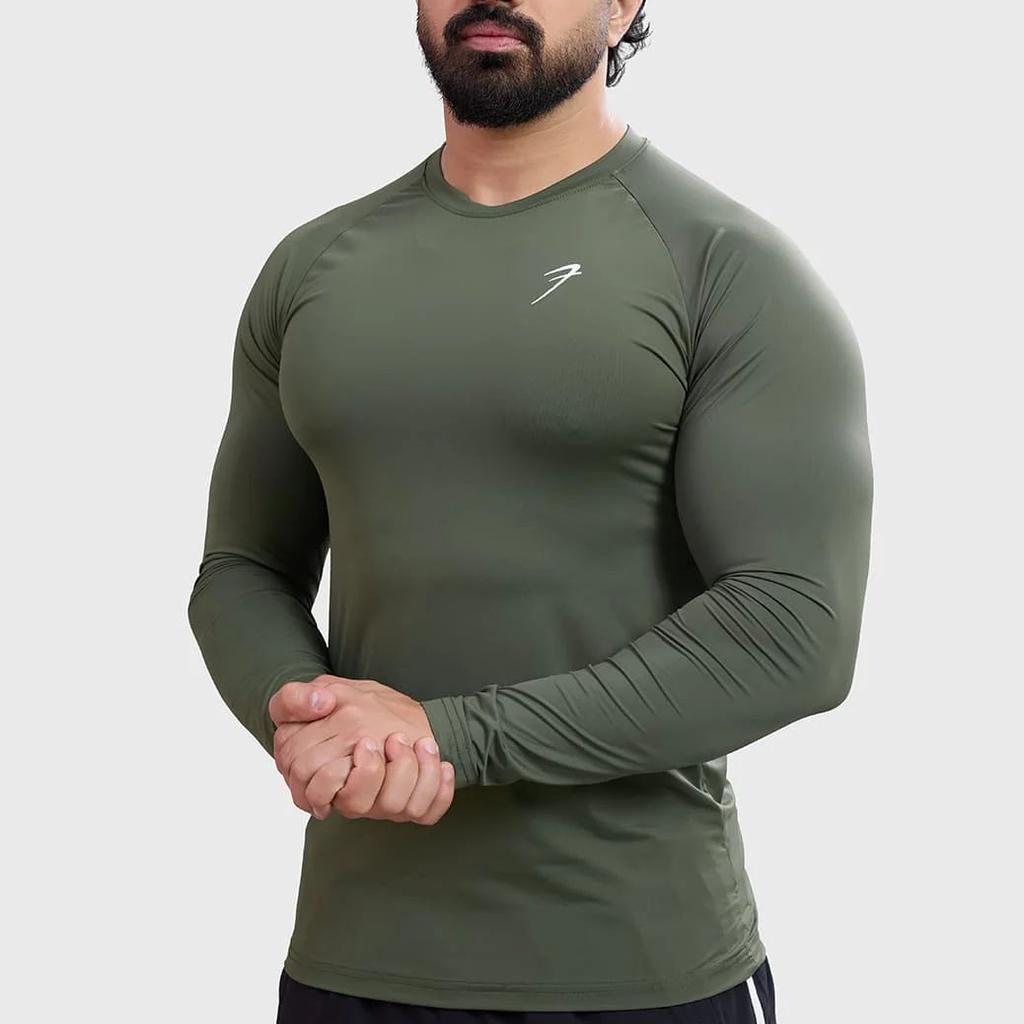 Bare Nylon Fullsleeves T-shirt Olive