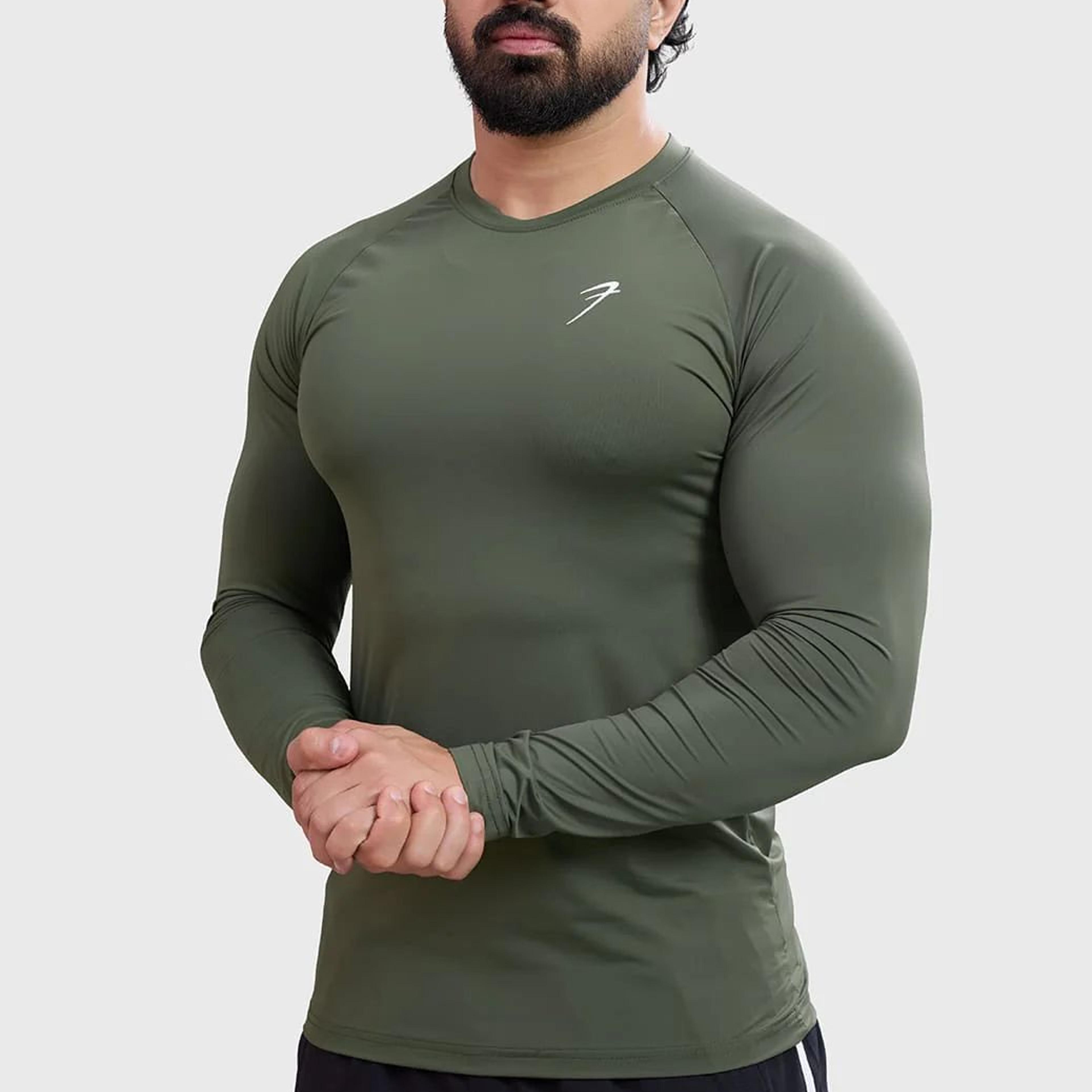 Bare Nylon Fullsleeves T-shirt Olive