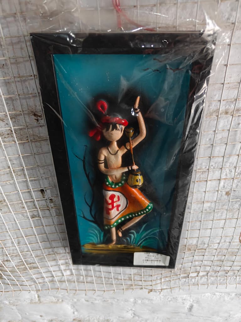 Wooden Figurine | Tribal Design | Brown | Decorative