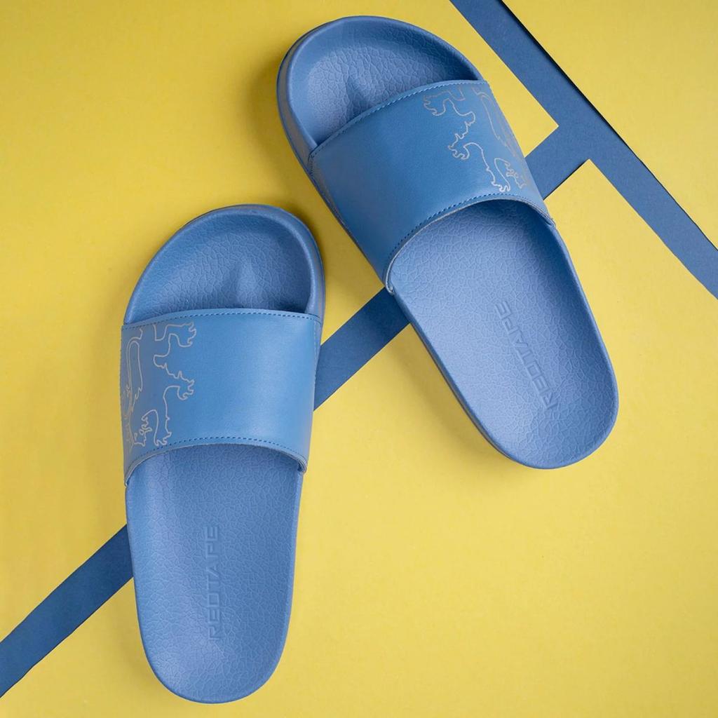 Womens Sliders in Slate Blue | Casual Pool Sliders — photo 6