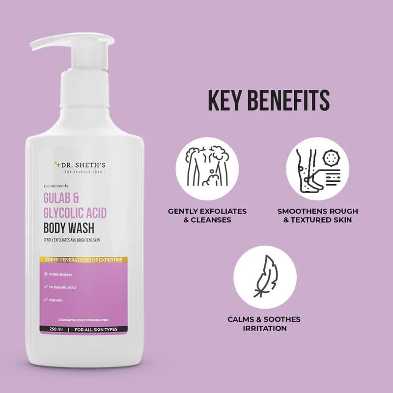 Gulab & Glycolic Acid Body Wash - 250ml