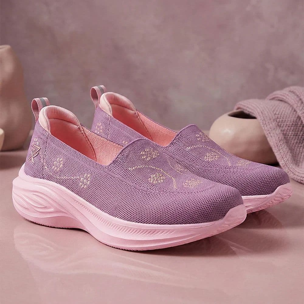 LEAP7X GLOWSTAR-E Peach Sports Non lacing Walking shoes for Women by Liberty — photo 2