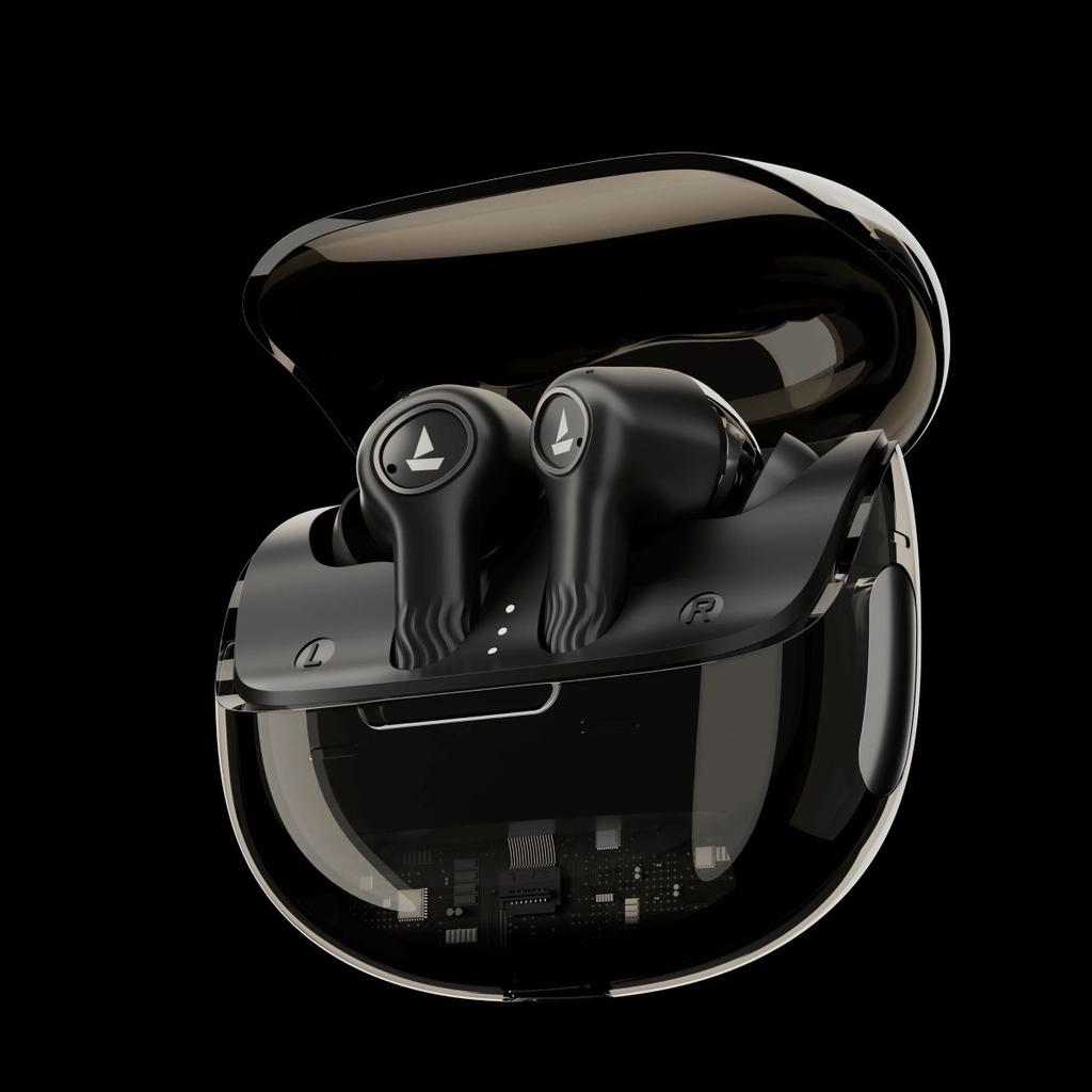 boAt Nirvana Crystl | Wireless Earbuds with 100 Hours Playback, Upto 32dB ANC, BEAST™ Mode, Adaptive EQ by Mimi
