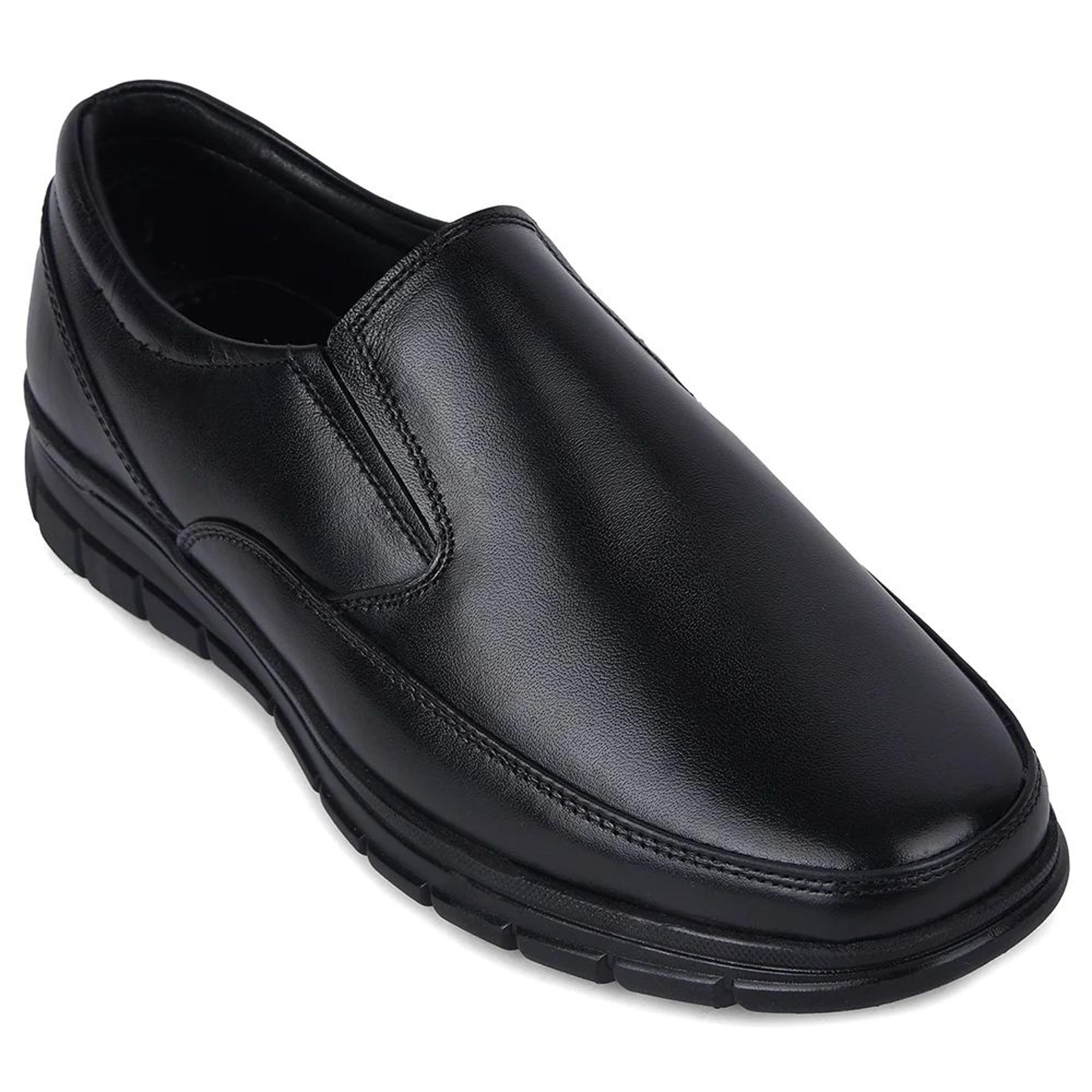 Healers HML-90E Black Formal Non Lacing Mocassin Shoes for Men