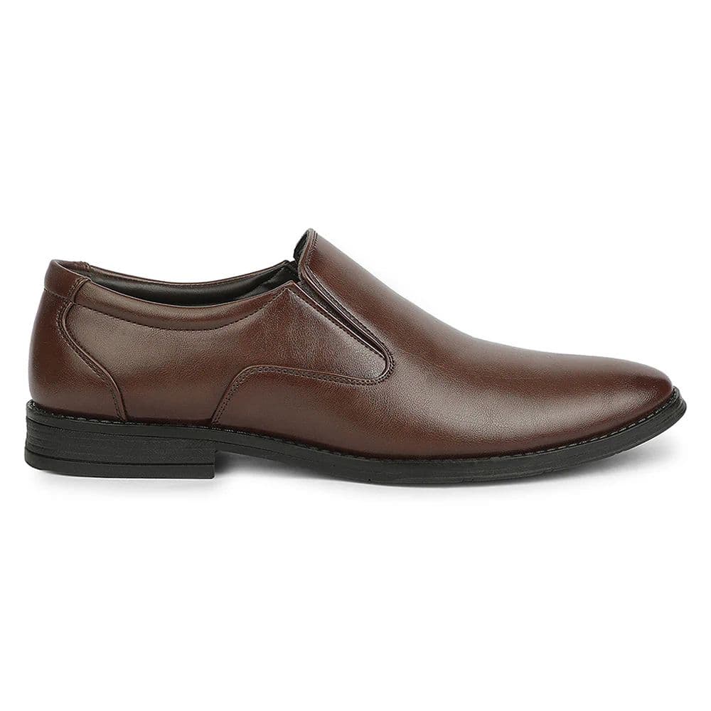Fortune HML-87E Brown Formal Non Lacing Mocassin Shoes for Men — photo 4