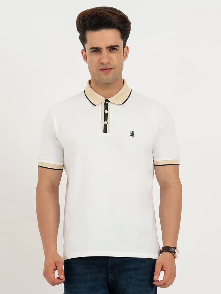 Polo T Shirts for Men in White | Classic Polo T Shirts — S / White
