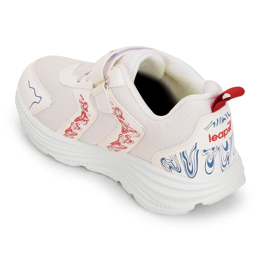 Leap7x White Sports Lacing Running Shoes For Kids ELENOR-2LE By Liberty — photo 6