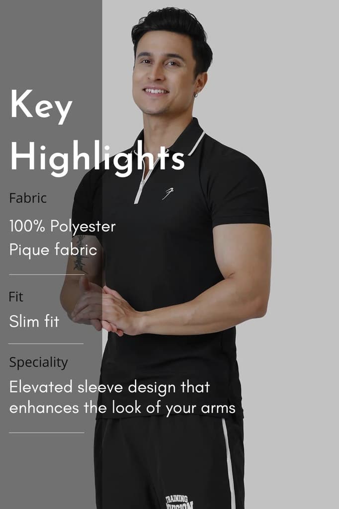 Stride Polo T-shirt Black — photo 7