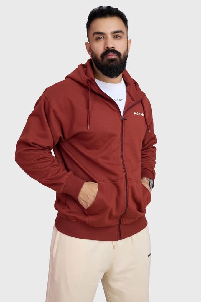 Signature Oversized Jacket Rust — S
