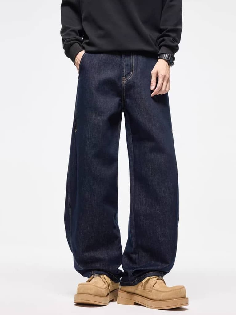 After Dark Indigo Barrel Jeans — photo 9