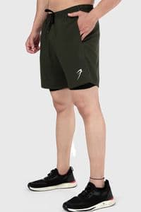2 in 1 Compression Shorts Olive — photo 6