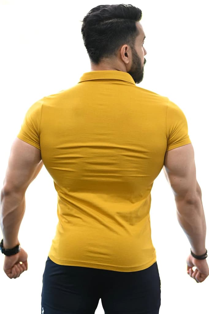 Polo T-shirt Mustard — photo 6