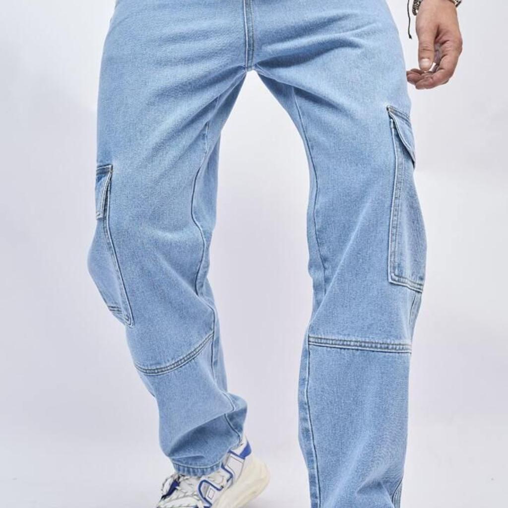 Light Blue Craftsman Cargo Jeans