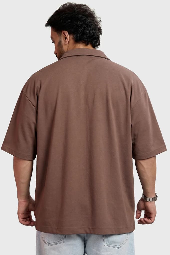 Ashline Oversized Shirt Mocha — photo 5