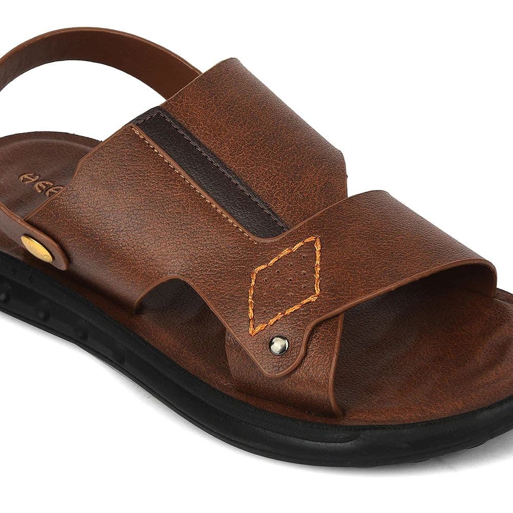 Healers Tan Casual Sandal For Men GHD-81 By Liberty — photo 4