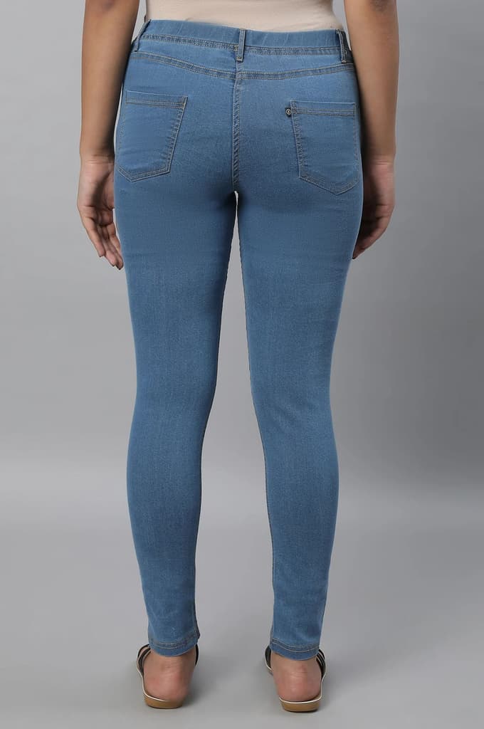 Ice Blue Denim Jeggings — photo 2