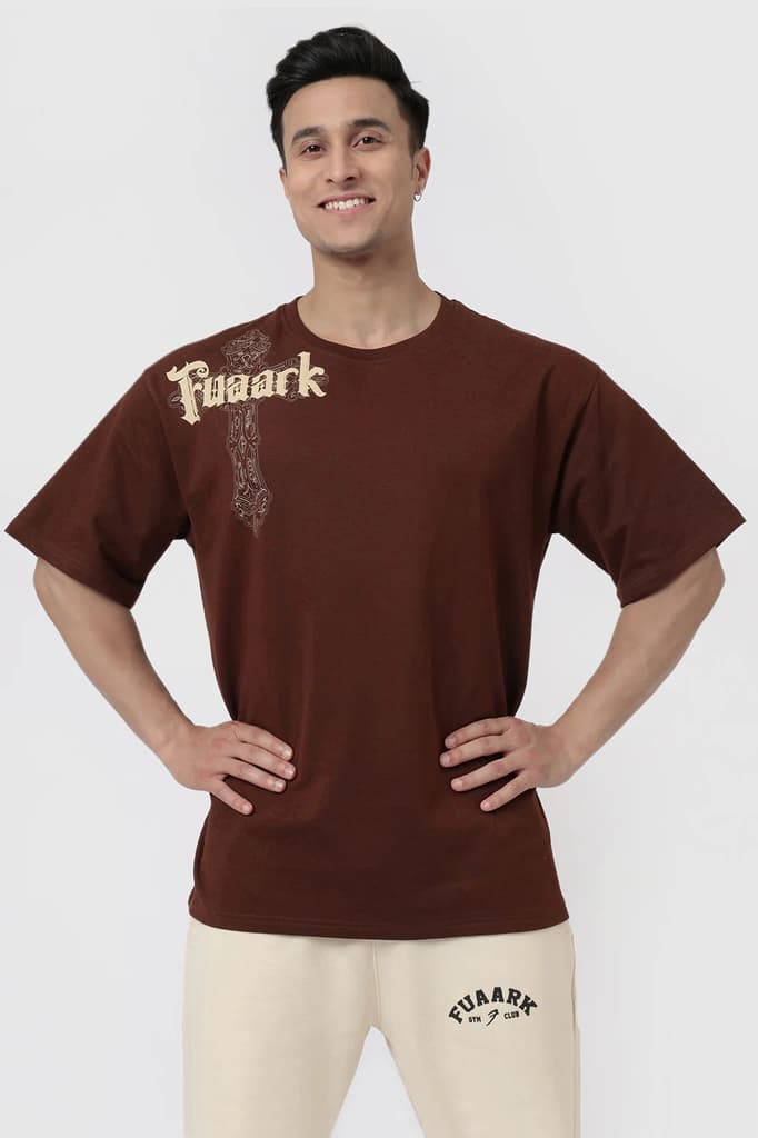 Eagle Oversized T-shirt Coffee — photo 5