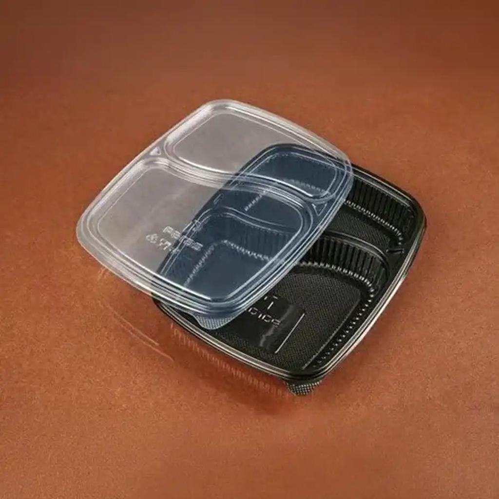 Disposable Platter Thali With Lid | 2 Compartment | 175 x 220 x 35 | Tempware