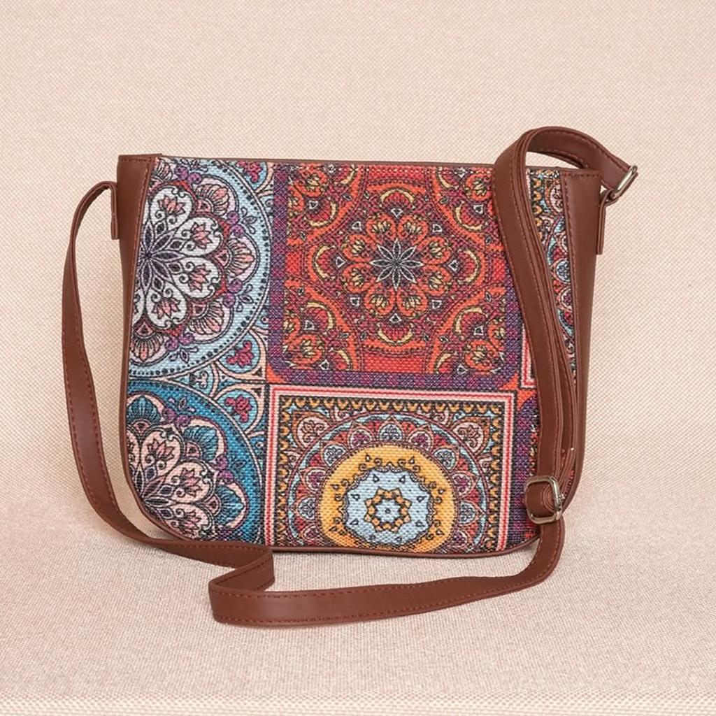 Multicolor Mandala Print - Statement Office Bag & U-Shaped Sling Bag Combo — photo 6