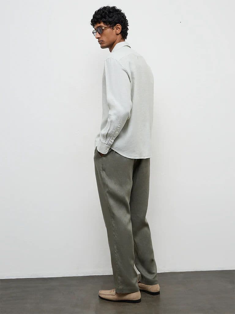 Ascot Sage Relaxed-Fit Linen Shirt — photo 5