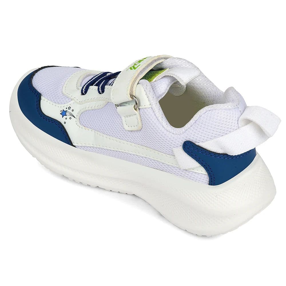 Leap7x White Sports Non Lacing Walking Shoes For Kids RYAN-1V By Liberty — photo 5