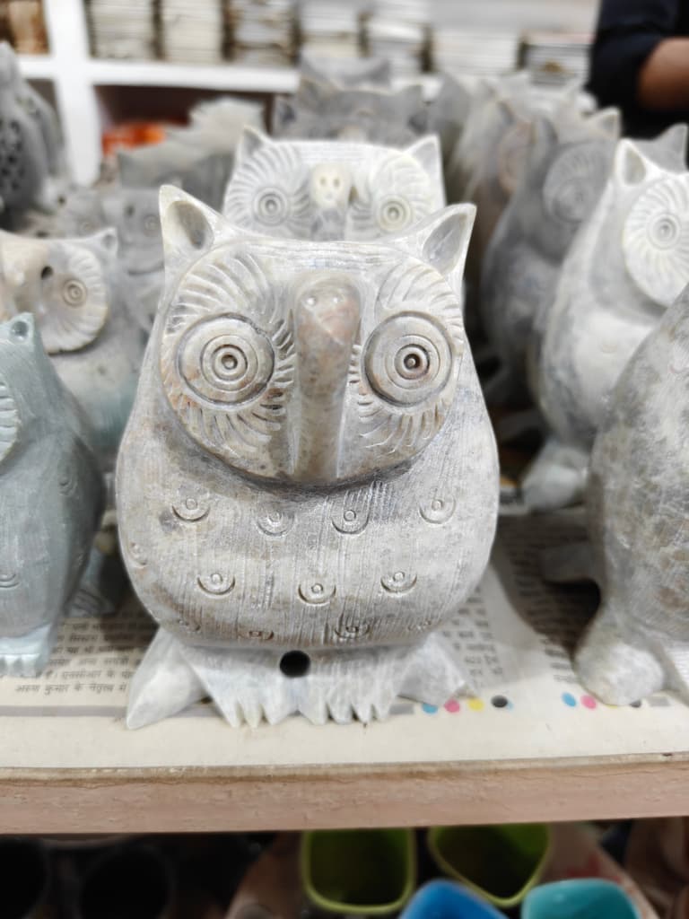Owl Figurine | Ceramic | Brown | Decorative