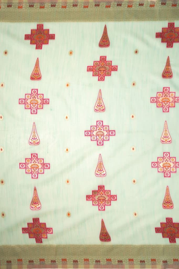 Mimosa Women's Woven Design Banarasi Style Art Silk Saree With Blouse Piece : SA00001792RMFREE — photo 10