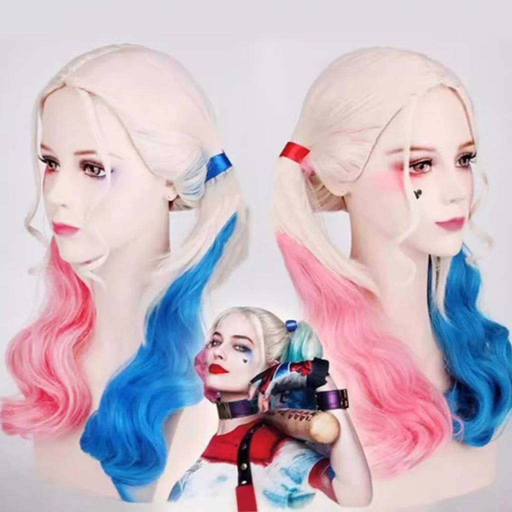 Joker n Harley Quinn Cosplay Wigs – Halloween Costume Hair — photo 3